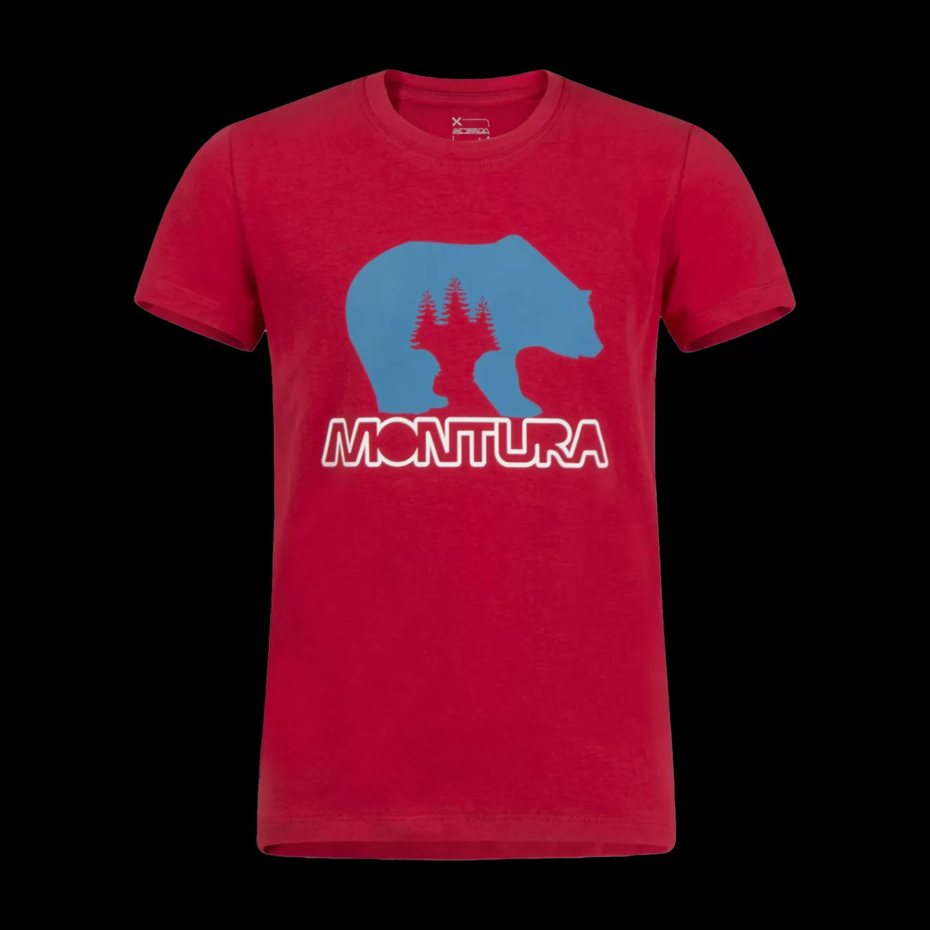 Montura Pile E Magliette<BEAR T-SHIRT KIDS ROSSO/BLUOTTANIO