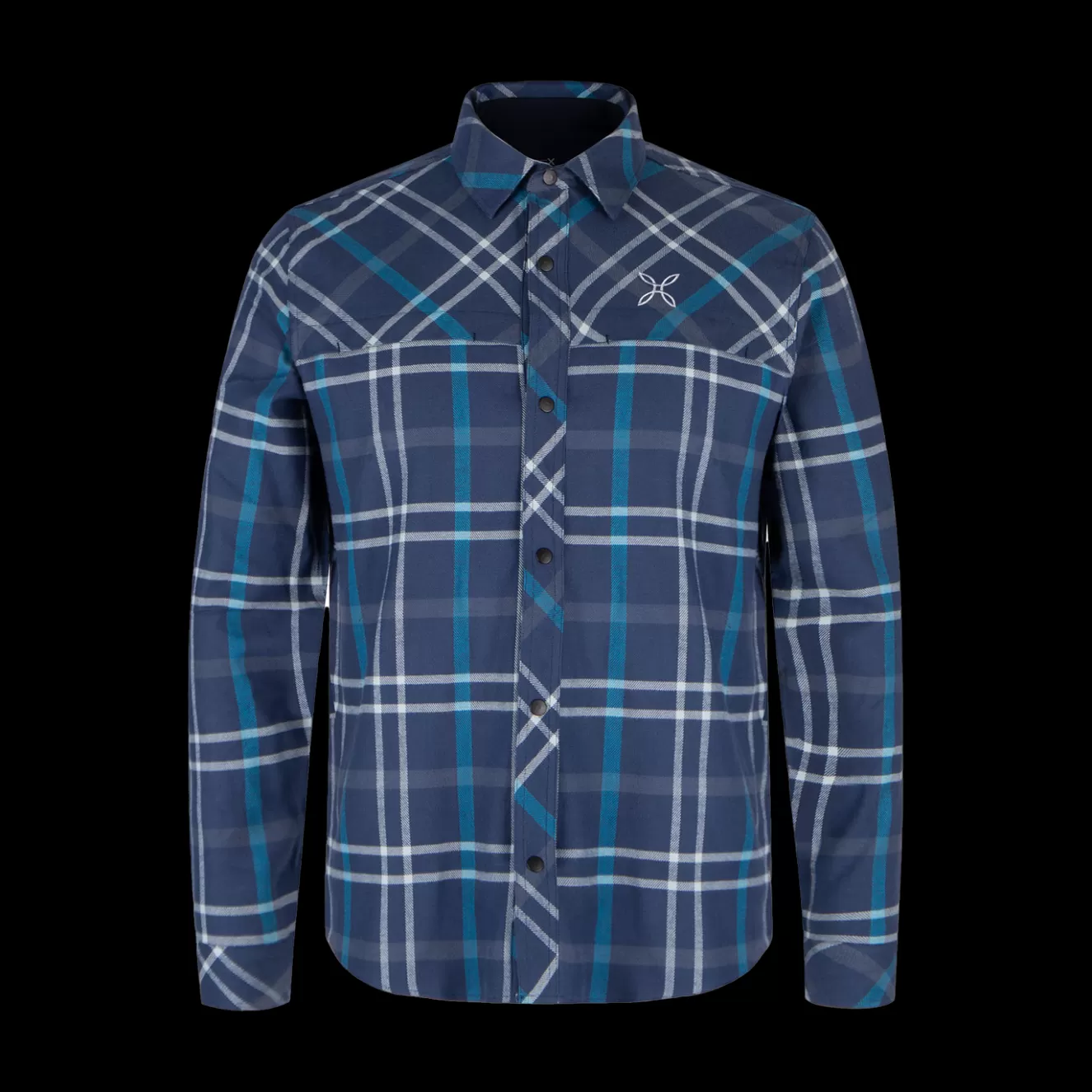 Montura Magliette E Camicie<CHECK SHIRT GRAPHITEBLUE/DEEPBLUE