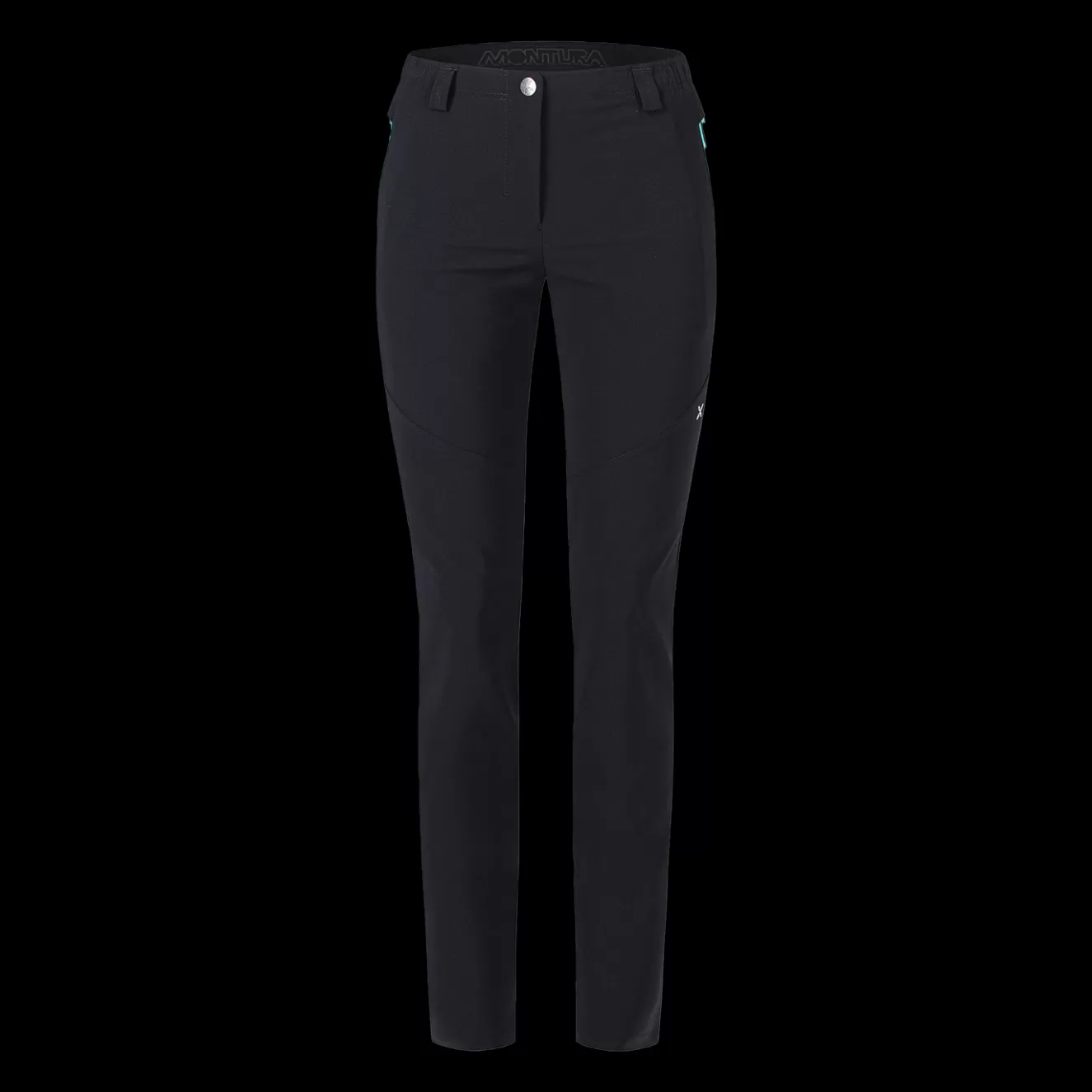 Montura Pantaloni<FOCUS PANTS WOMAN BLACK/PIOMBO