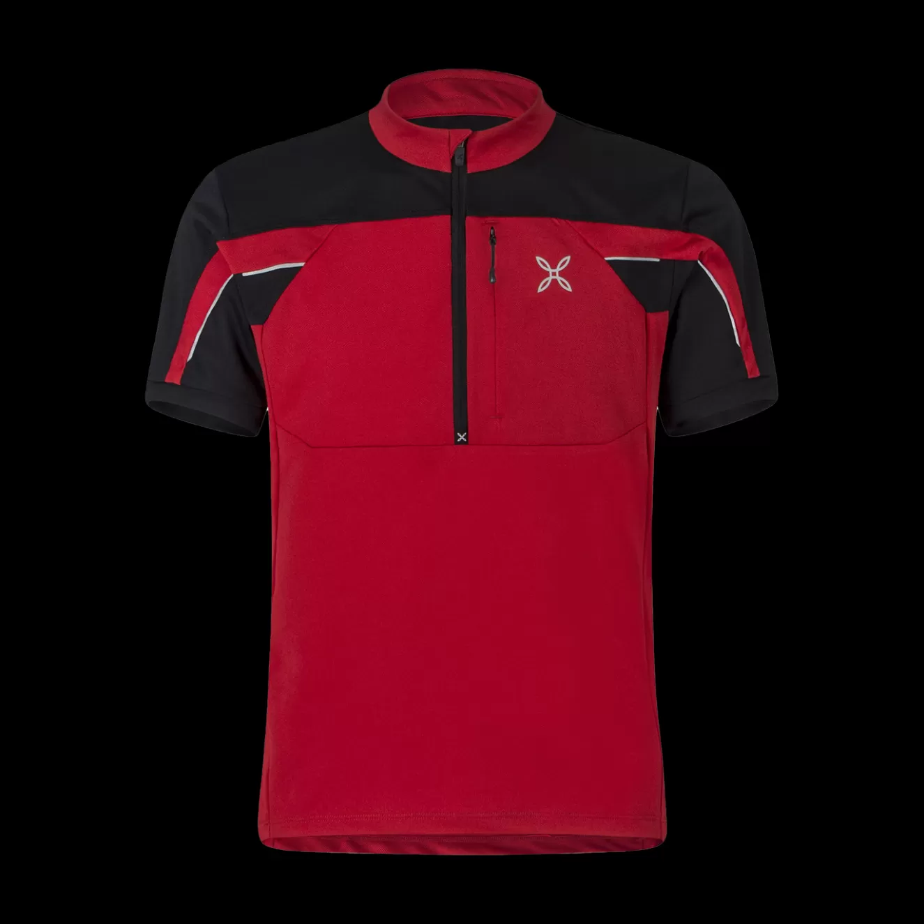 Montura Magliette E Camicie<HIGH ZIP 2 T-SHIRT ROSSO/BLACK