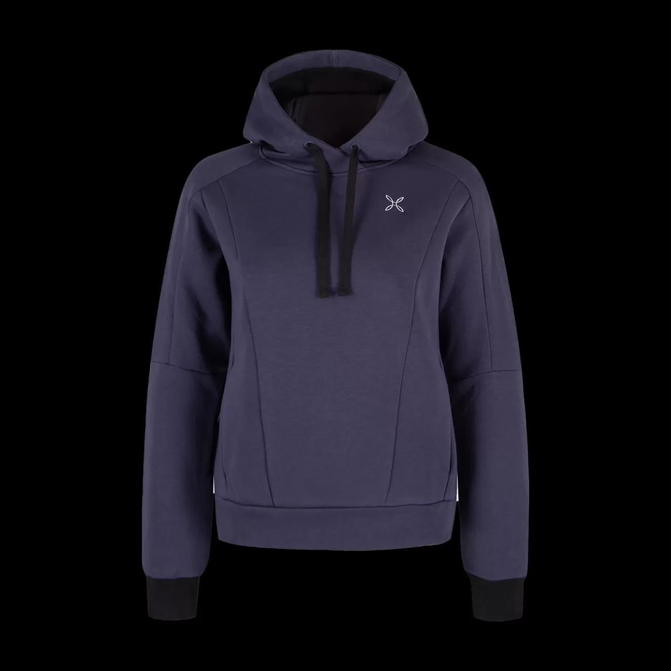 Montura Pile E Felpe<LOGO COTTON HOODED SWEATER WOM GRAPHITEBLUE