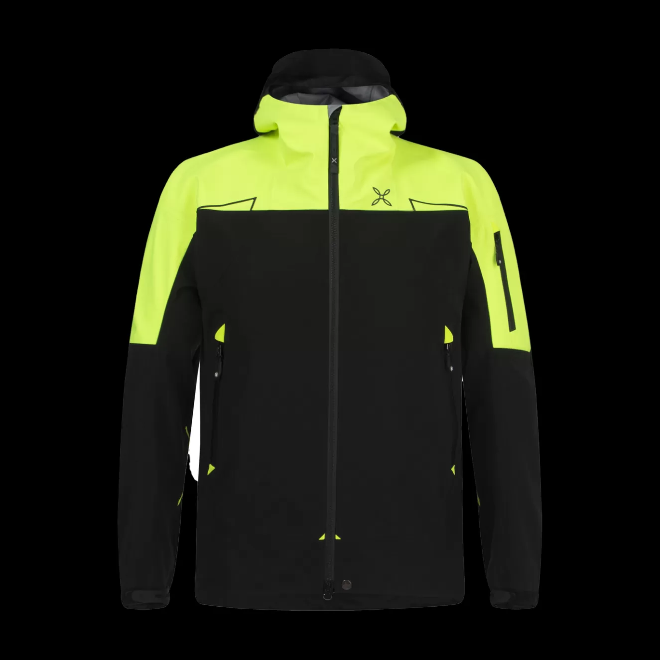 Montura Giacche E Gilet<MONTE JACKET BLACK/GIALLOFLUO