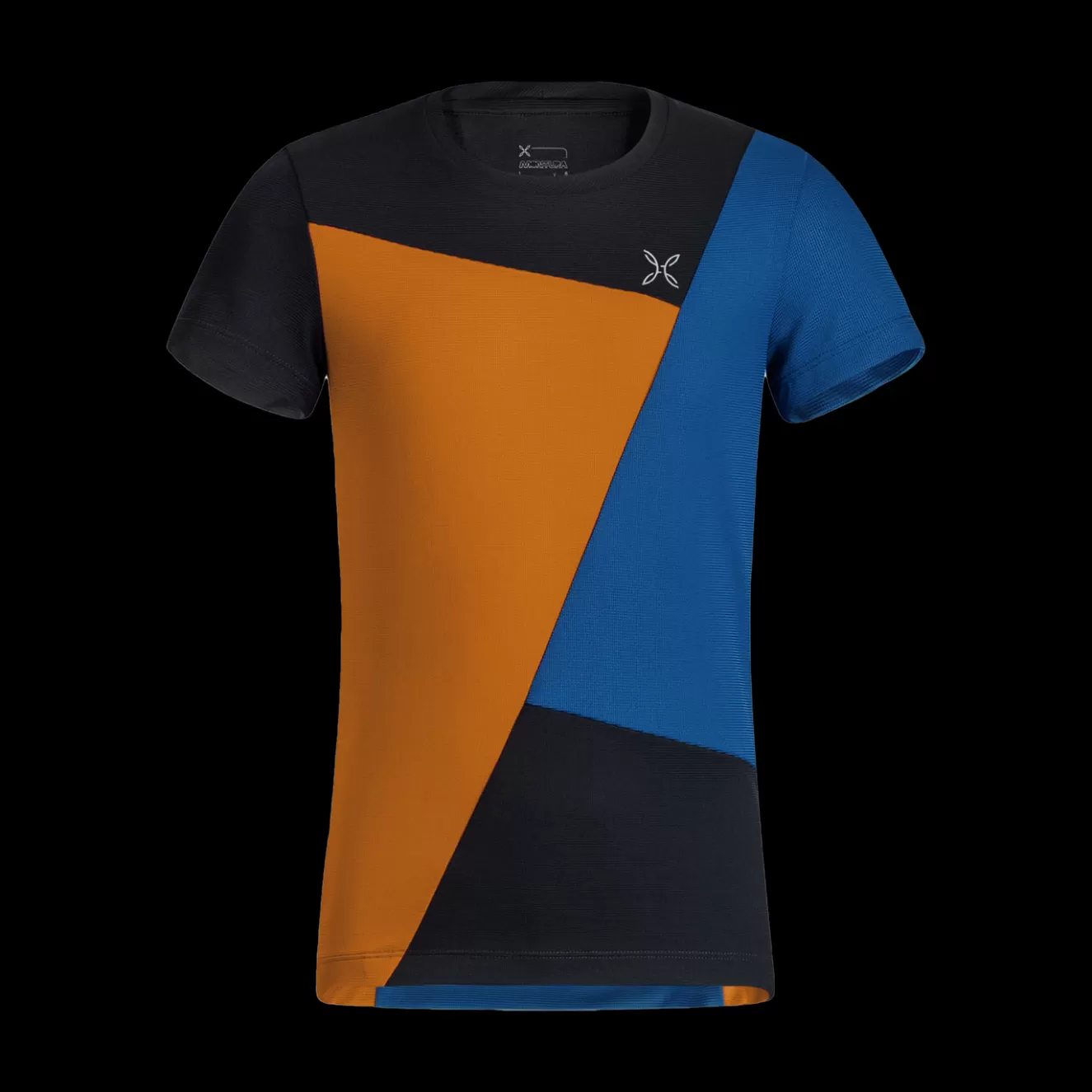 Montura Pile E Magliette<OUTDOOR COLOR BLOCK TSHIRT KID DEEPBLUE/INTENSEVIOLET