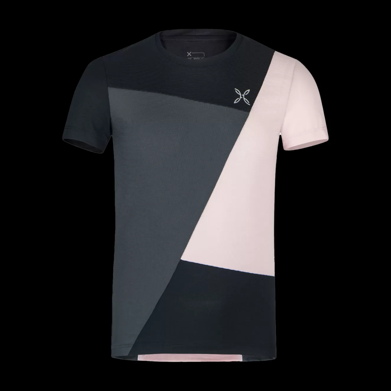 Montura Pile E Magliette<OUTDOOR COLOR BLOCK TSHIRT KID DEEPBLUE/MANDARINO