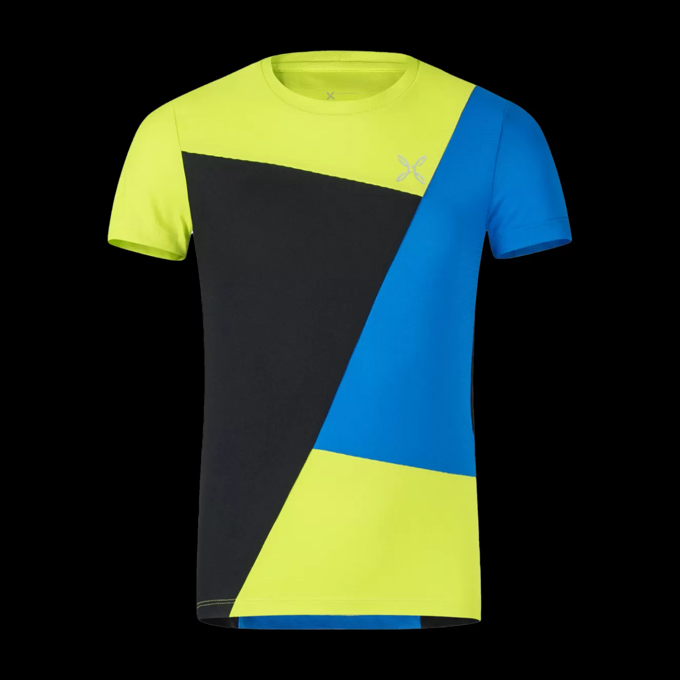 Montura Pile E Magliette<OUTDOOR COLOR BLOCK TSHIRT KID DEEPBLUE/MANDARINO