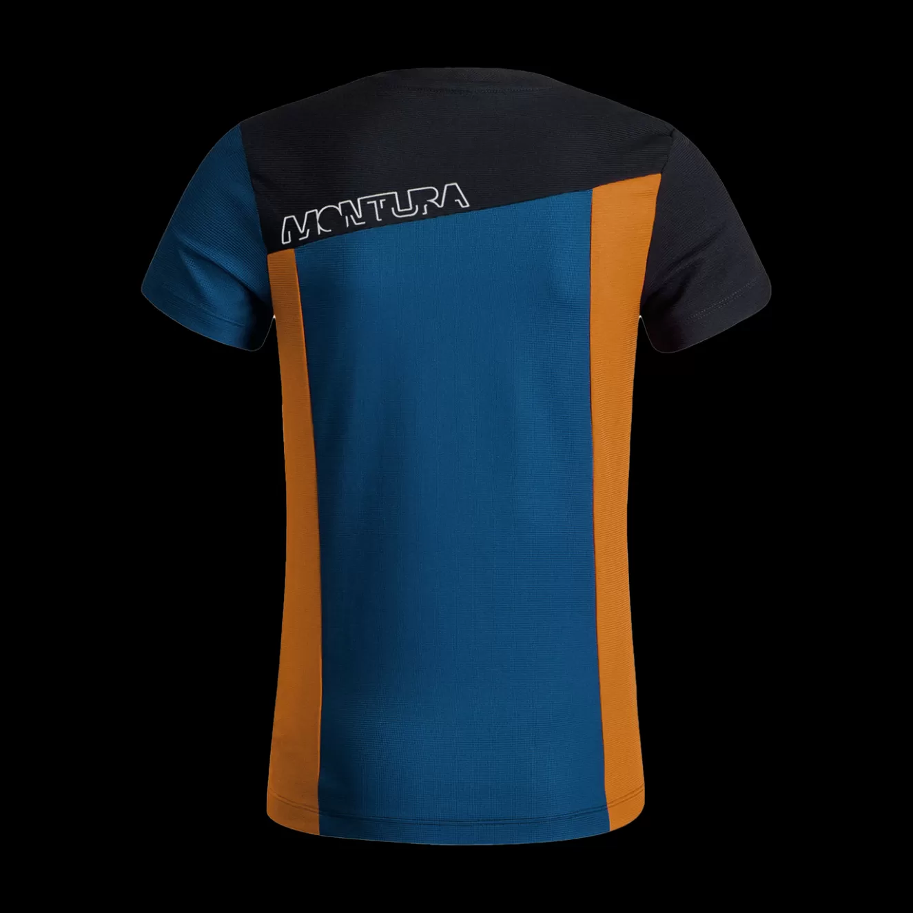 Montura Pile E Magliette<OUTDOOR COLOR BLOCK TSHIRT KID DEEPBLUE/MANDARINO