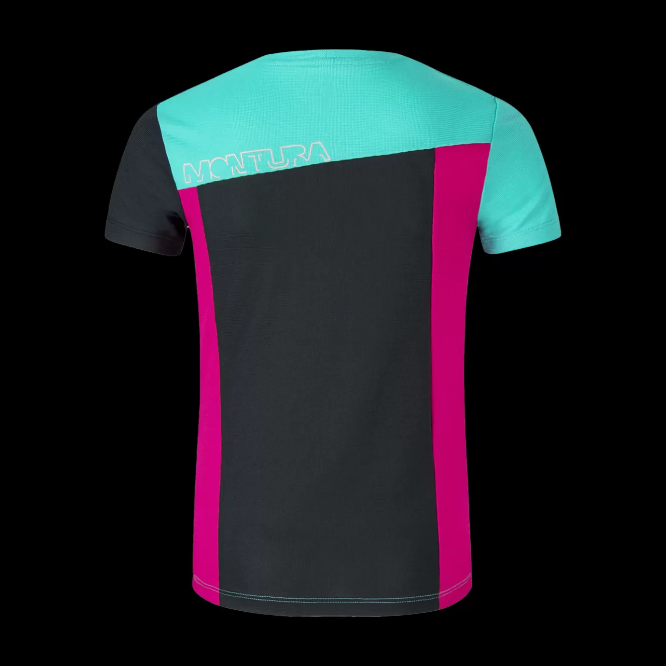 Montura Pile E Magliette<OUTDOOR COLOR BLOCK TSHIRT KID DEEPBLUE/MANDARINO