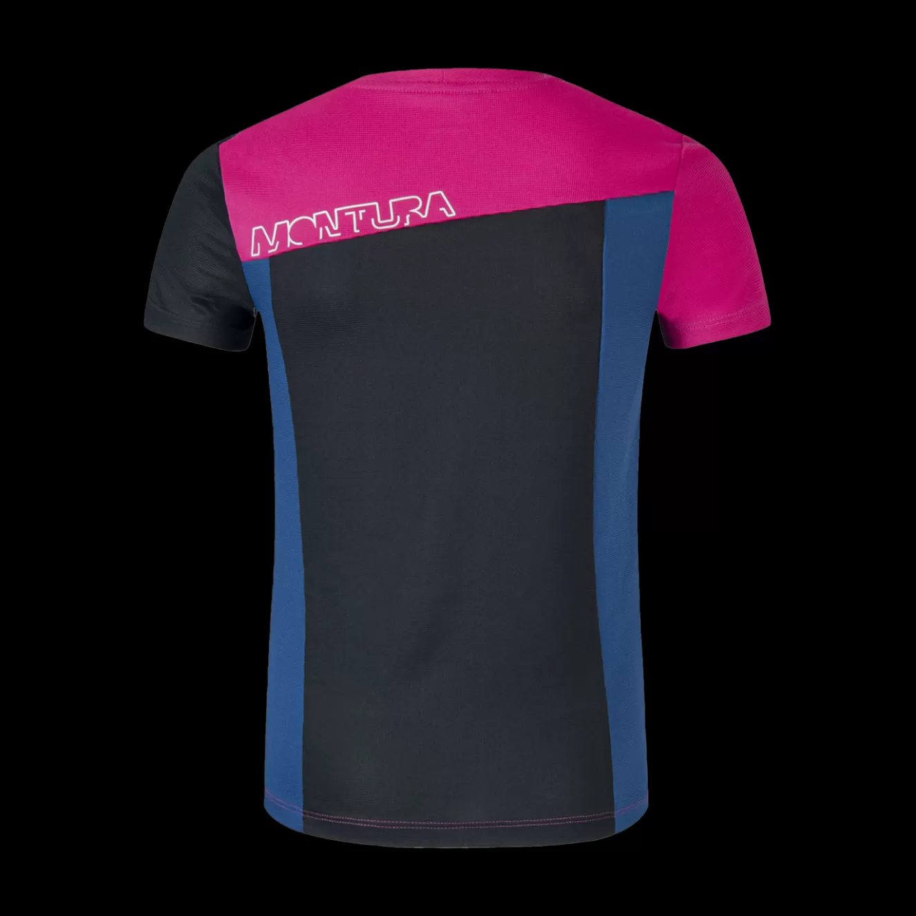 Montura Pile E Magliette<OUTDOOR COLOR BLOCK TSHIRT KID DEEPBLUE/MANDARINO