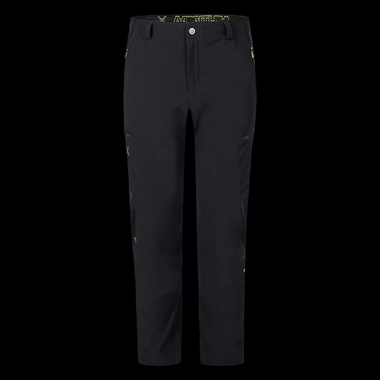 Montura Pantaloni<RAISE PANTS BLACK/GIALLOFLUO