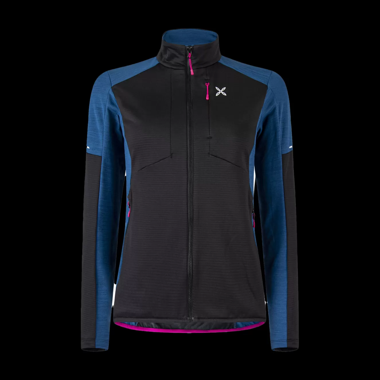 Montura Pile E Felpe<ROCK ROSE MAGLIA WOMAN BLACK/DEEPBLUE