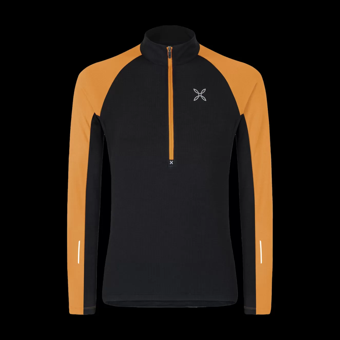 Montura Trail Running | Magliette E Camicie<RUN SOFT ZIP MAGLIA NERO/MANDARINO