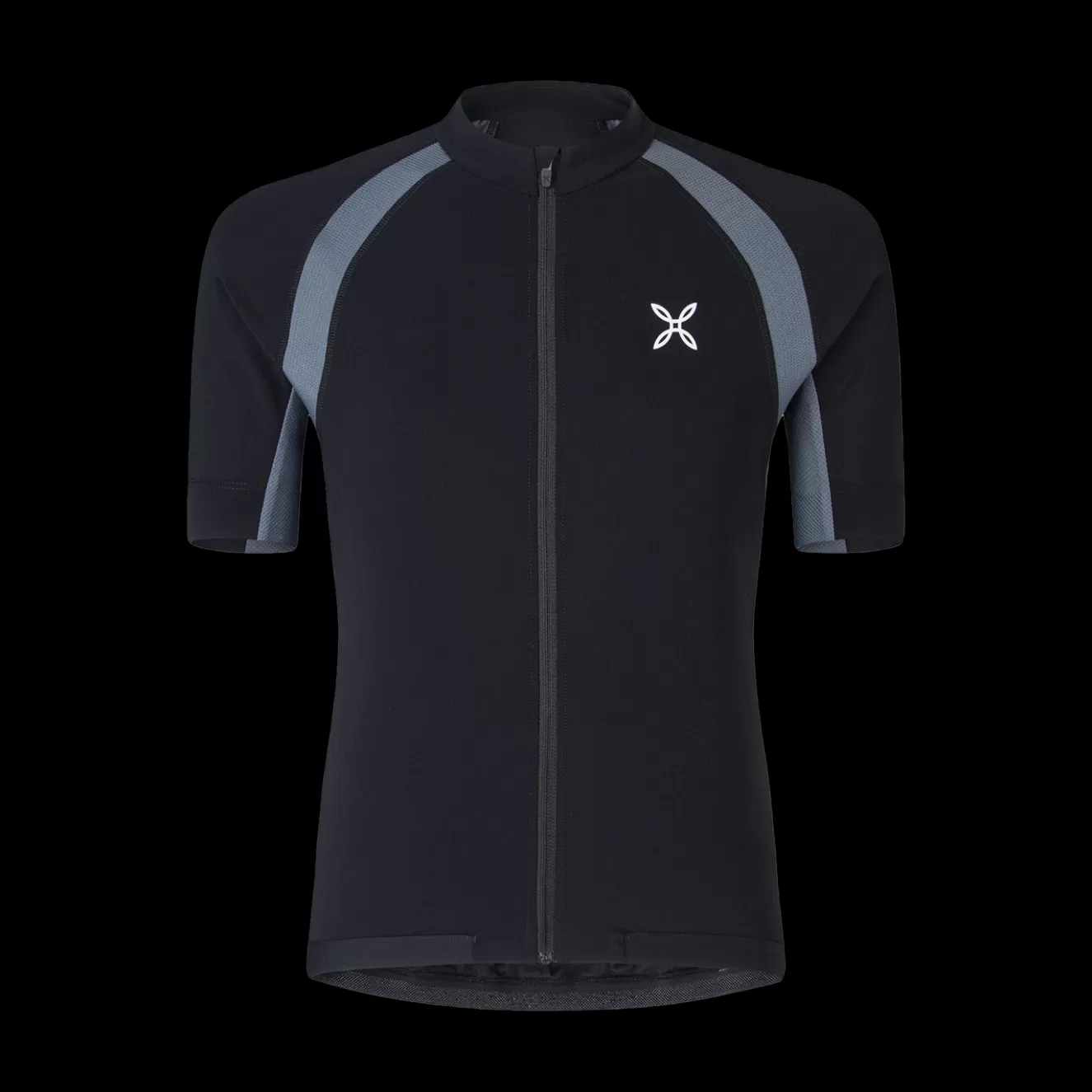 Montura Cycling | Magliette E Camicie<SET-UP FULL ZIP T-SHIRT BLACK/PIOMBO