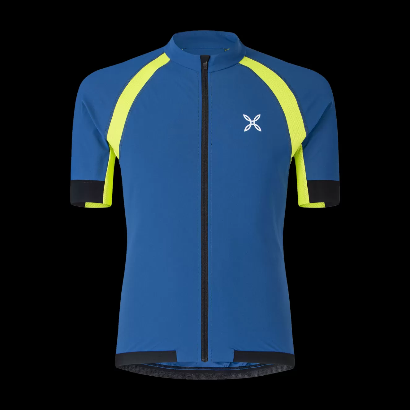 Montura Cycling | Magliette E Camicie<SET-UP FULL ZIP T-SHIRT DEEPBLUE/VERDELIME