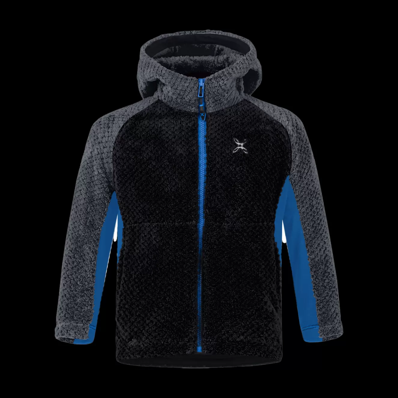 Montura Giacche E Gilet<SOFT PILE COLOR HOODY JKT BABY NERO/CELESTE