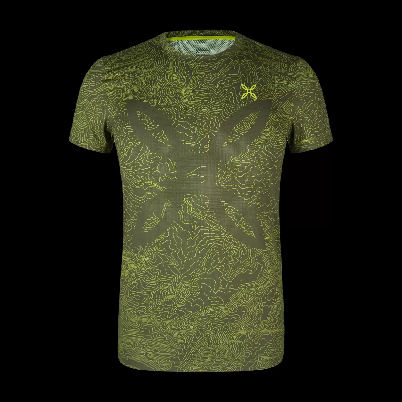 Montura Trail Running | Magliette E Camicie<TOPOGRAPHIC SUBLIME T-SHIRT VERDESALVIA/VERDELIME