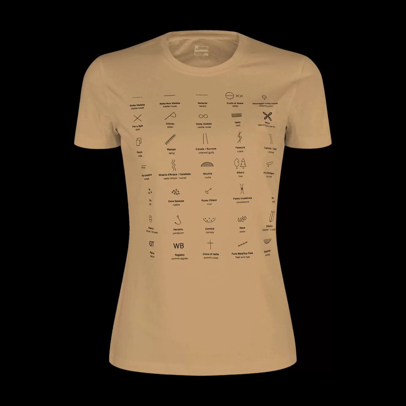 Montura Magliette E Camicie<TOPOGRAPHIC T-SHIRT WOMAN CAMEL